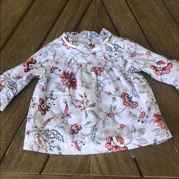Janie and Jack Other - Janie & Jack Floral 3/4 Sleeve Blouse